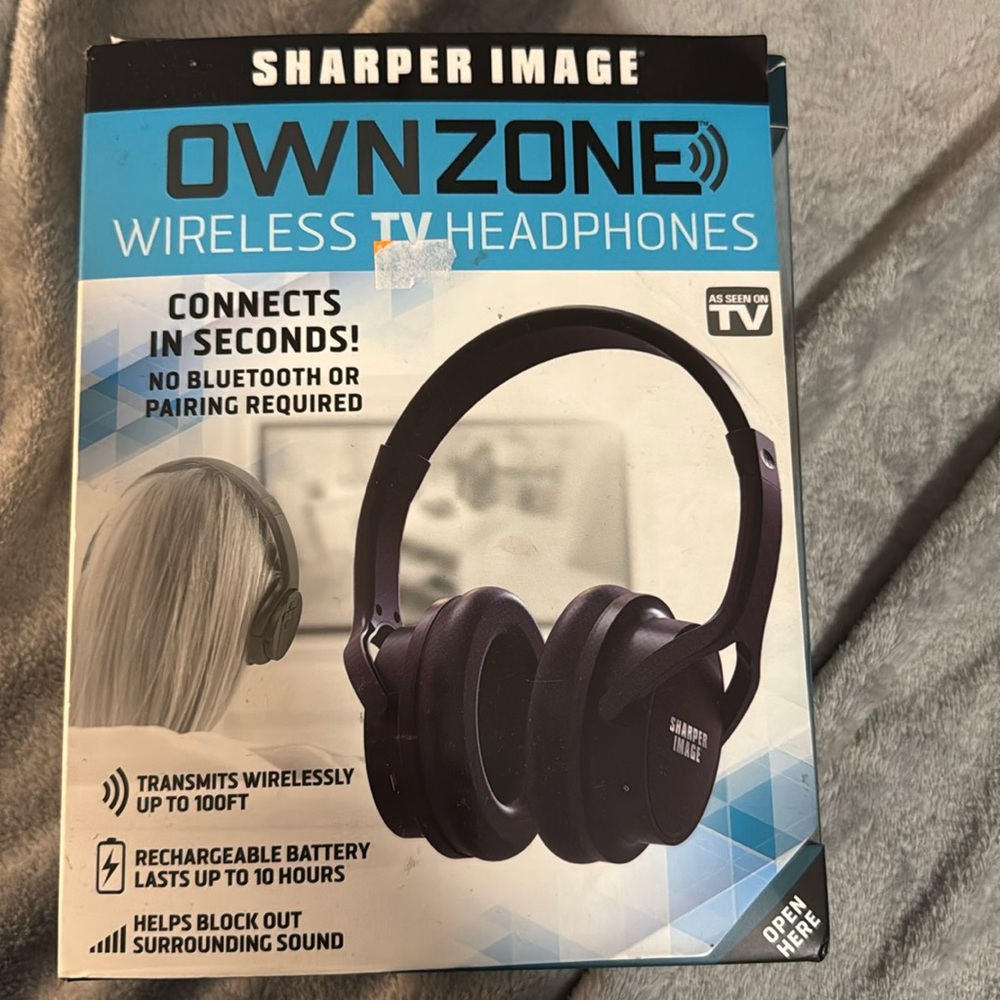 Sharper image wireless tv headphones